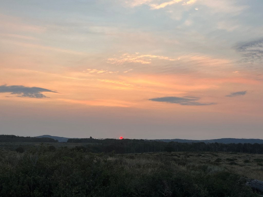 Summer sunrise over the Uncompahgre Plateau in Colorado